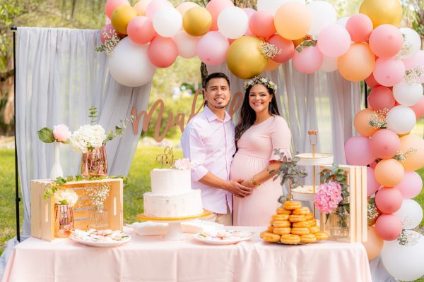 A young couple surprise for the baby bump