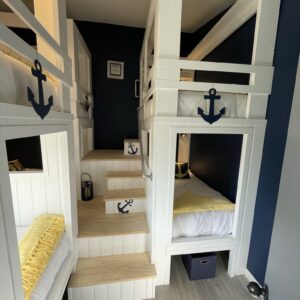 Double decker beds inside the bedroom